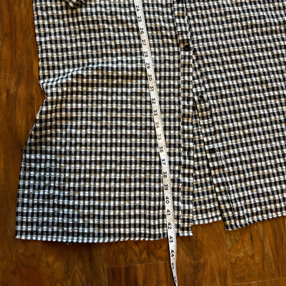 Lola May Black and White Shirt Dress Plaid Print Women’s Size 20 - Picture 7 of 10